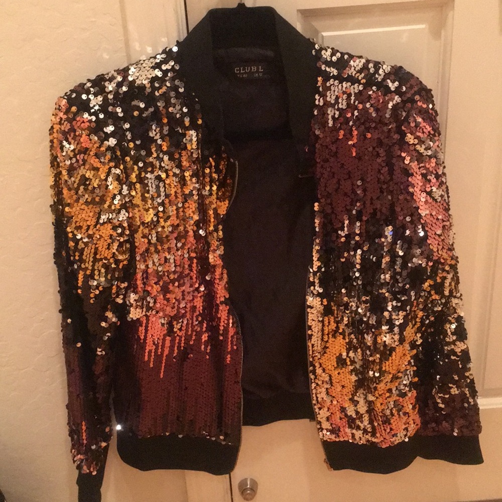 Sequin Bomber Jacket
